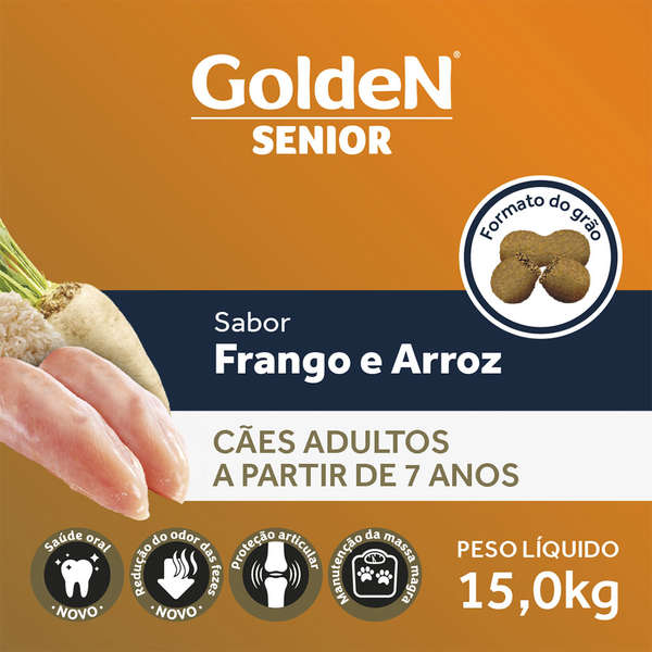 Ração Premier Golden Formula Cães Sênior Frango e Arroz 15kg