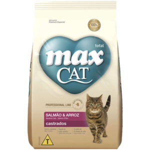 Ração Total Max Cat Profissional Line Para Gatos Adultos Castrados Sabor Salmão & Arroz 10,1Kg