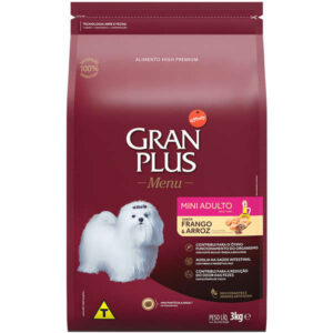 Ração GranPlus Menu Sabor Frango e Arroz Para Cães Adultos de Porte Mini e Pequeno