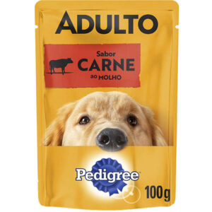 Ração Úmida Pedigree Sachê Sabor Carne ao Molho Para Cães Adultos – 100g
