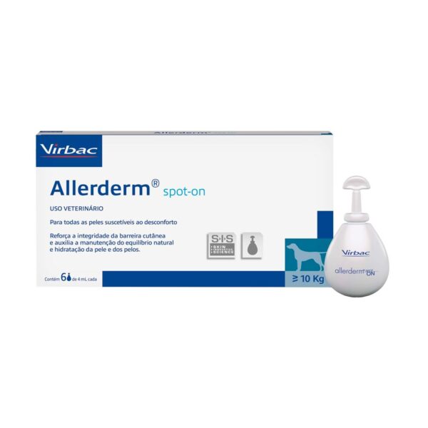 Hidratante Virbac Allerderm Spot On Para Cães E Gatos Acima de 10kg – 4ml