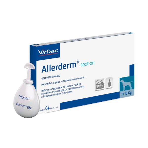 Hidratante Virbac Allerderm Spot On Para Cães E Gatos Acima de 10kg – 4ml