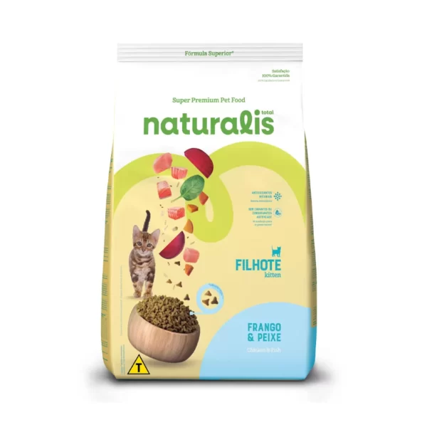 Ração Total Naturalis Para Gatos Filhotes Sabor Frango & Peixe 1,5Kg