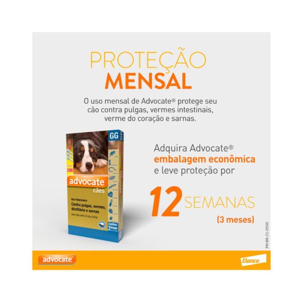 Antipulgas e Vermicida Advocate para Cães de 25Kg até 40Kg - 4ml