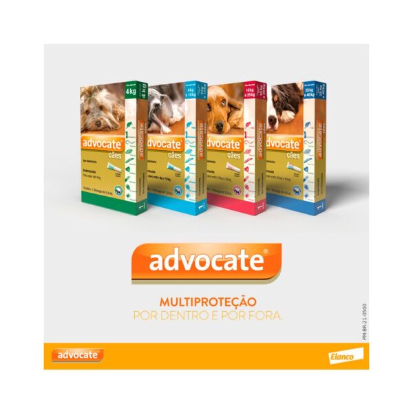 Antipulgas e Vermicida Advocate para Cães de 4Kg até 10Kg - 1ml