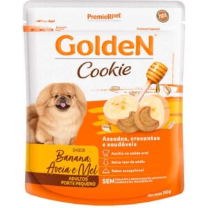 Biscoito Premier Pet Golden Cookie Sabor Banana Aveia e Mel para Cães Adultos Porte Pequeno - 350g