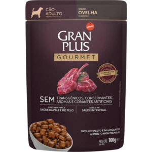 Ração Úmida GranPlus Gourmet Sachê Sabor Ovelha Para Cães Adultos - 100g