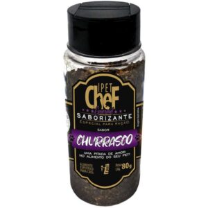 Saborizante Para Ração Ipet Chef Gourmet Sabor Churrasco Para Cães – 80g