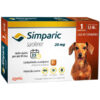 Antipulgas Zoetis Simparic 20mg Para Cães de 5,1 a 10kg - 1 Comprimido