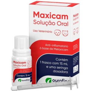 Anti-Inflamatório Ourofino Maxicam Solução Oral Para Cães e Gatos 15ml