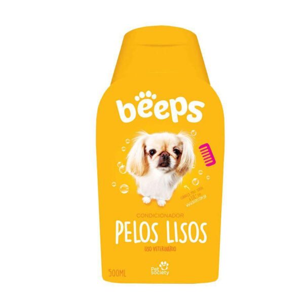 Condicionador Pet Society Beeps Pelos Lisos e Longos Para Cães e Gatos 500ml