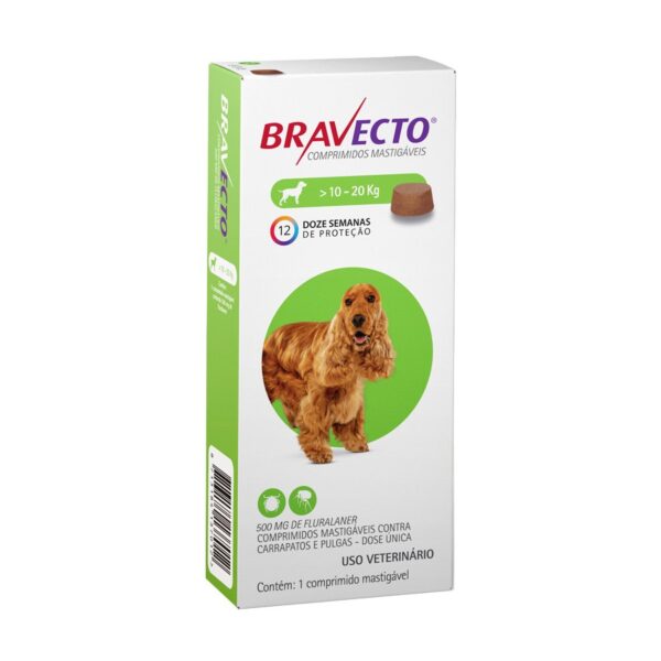 Antipulgas e Carrapatos MSD Bravecto para Cães de 10 a 20Kg