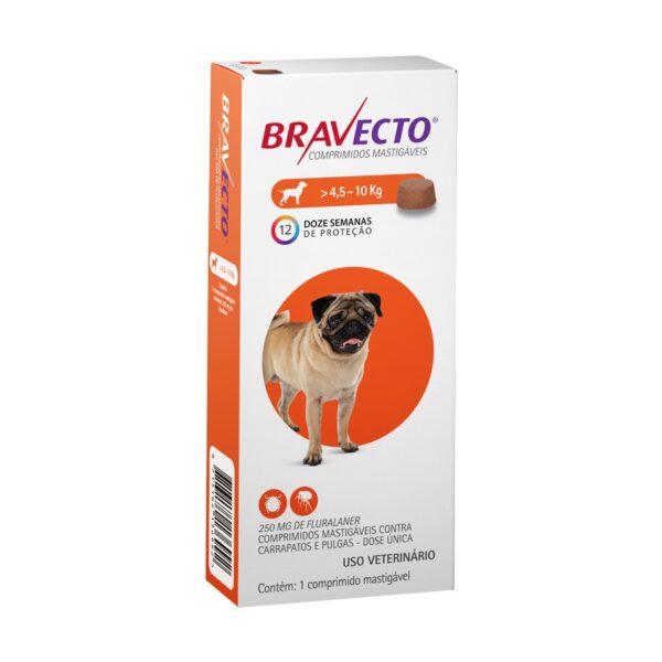 Antipulgas e Carrapatos MSD Bravecto para Cães de 4,5 a 10Kg