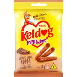 Bifinho Kelco Keldog Mini Bites Sabor Carne Para Cães de Pequeno Porte - 50g