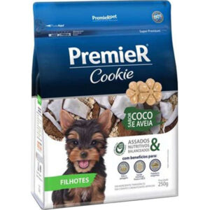 Biscoito PremieR Pet Cookie Para Cães Filhotes de Pequeno Porte Sabor Coco e Aveia - 250g