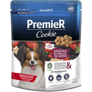 Biscoito PremieR Pet Cookie Para Cães Adultos Sabor Frutas Vermelhas e Aveia - 250g