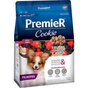 Biscoito PremieR Pet Cookie Para Cães Filhotes Sabor Frutas Vermelhas e Aveia - 250g