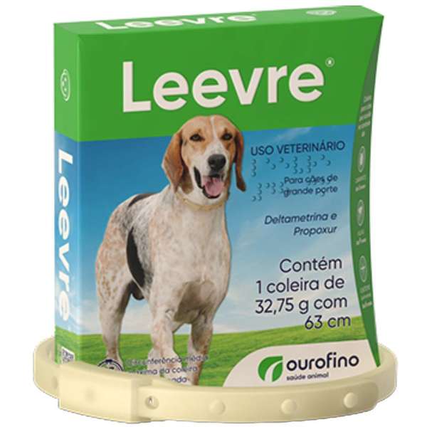 Coleira Antipulgas Ourofino Leevre Para Cães de Grande Porte