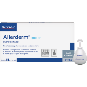 Hidratante Virbac Allerderm Spot On Para Cães E Gatos Até 10kg - 2ml