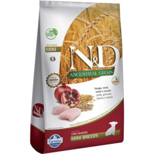 Ração Farmina N&D Ancestral Grain Para Cães Filhotes Raças Pequenas Sabor Frango e Romã