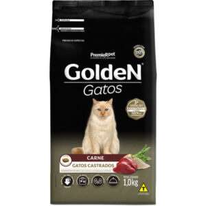 Ração Seca PremieR Pet Golden Gatos Adultos Castrados Sabor Carne