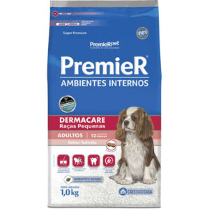 Ração Seca PremieR Pet Ambientes Internos Dermacare Para Cães Adultos Raças Pequenas Sabor Salmão