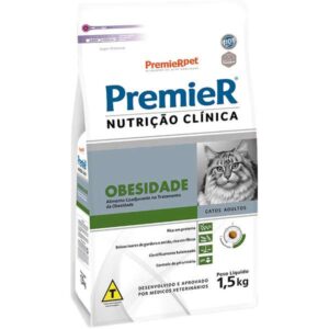 Ração Seca PremieR Pet Nutrição Clínica Obesidade Para Gatos Adultos 1,5Kg