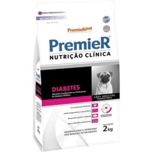 Ração Seca PremieR Pet Nutrição Clínica Diabetes Para Cães Adultos de Pequeno Porte 2Kg