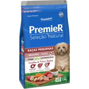 Ração Seca PremieR Pet Seleção Natural Para Cães Adultos Raças Pequenas Sabor Frango com Batata Doce