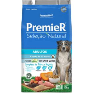 Ração Seca PremieR Pet Seleção Natural Para Cães Adultos Sabor Frango com Chia & Quinoa 12Kg