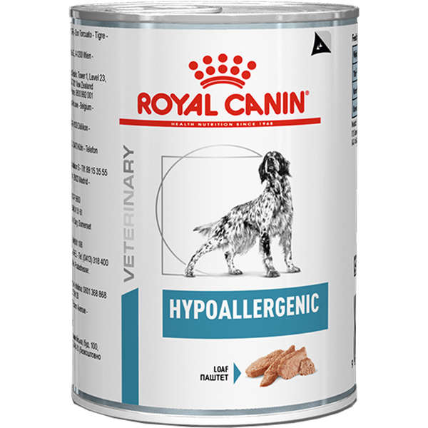 Ração Úmida Royal Canin Veterinary Hypoallergenic Para Cães com Sensibilidades Alimentares - 400g
