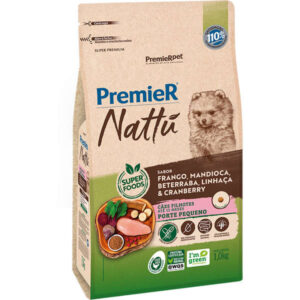 Ração Seca PremieR Pet Nattú Para Cães Filhotes de Porte Pequeno Sabor Mandioca