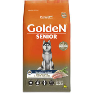 Ração Seca PremieR Pet Golden Formula Cães Sênior Sabor Frango e Arroz 15Kg
