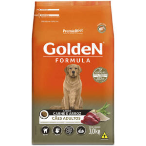 Ração Seca PremieR Pet Golden Formula Sabor Carne e Arroz para Cães Adultos