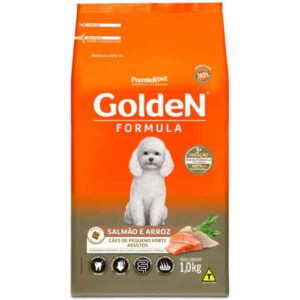Ração Seca PremieR Pet Golden Formula Mini Bits Sabor Salmão e Arroz Para Cães Adultos de Raças Pequenas