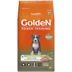 Ração Seca PremieR Pet Golden Power Training Cães Filhotes Sabor Frango e Arroz - 15 Kg