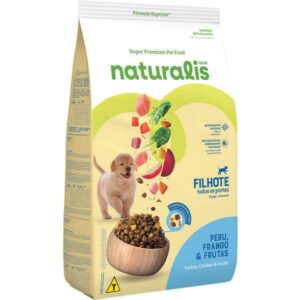 Ração Total Naturalis Para Cães Filhotes Sabor Peru, Frango & Frutas.