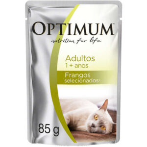 Ração Úmida Optimum Sachê Para Gatos Adultos Sabor Frango - 85g