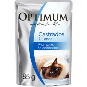 Ração Úmida Optimum Sachê Para Gatos Castrados Sabor Frango – 85g