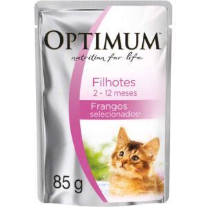 Ração Úmida Optimum Sachê Para Gatos Filhotes Sabor Frango – 85g