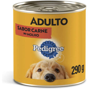 Ração Úmida Pedigree Lata de Carne ao Molho Para Cães Adultos - 290g