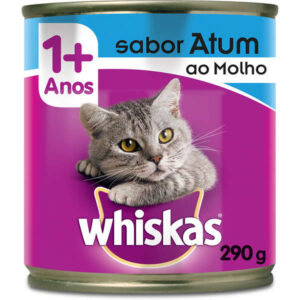 Ração Úmida Whiskas Patê Sabor Atum ao Molho Para Gatos Adultos - 290g