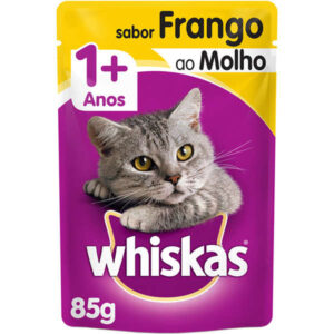 Ração Úmida Whiskas Sachê Sabor Frango ao Molho Para Gatos Adultos - 85g