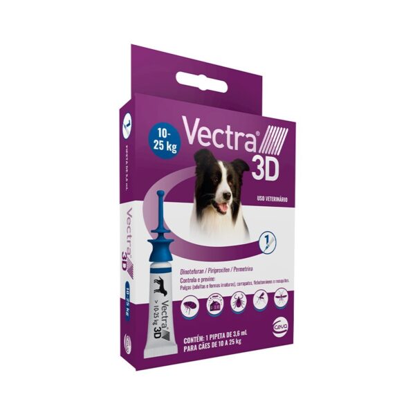 Antipulgas e Carrapatos Ceva Vectra 3D 3,6 ml para Cães de 10 a 25Kg