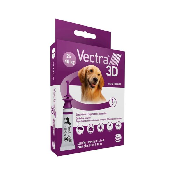 Antipulgas e Carrapatos Ceva Vectra 3D 4,7ml para Cães de 25 a 40Kg