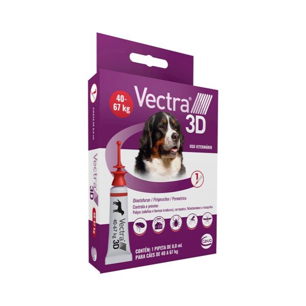 Antipulgas e Carrapatos Ceva Vectra 3D 8ml para Cães de 40 a 67Kg