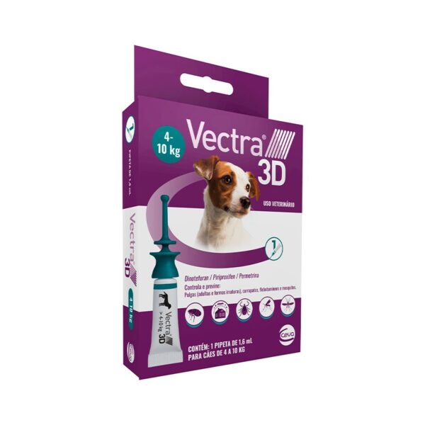 Antipulgas e Carrapatos Ceva Vectra 3D 1,6 ml para Cães de 4 a 10Kg