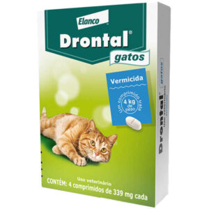Vermífugo Drontal Gatos 4Kg - 4 Comprimidos