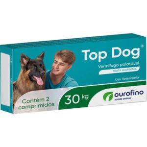 Vermífugo Ourofino Top Dog Para Cães de até 30Kg