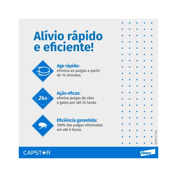 Antipulgas Elanco Capstar 11,4mg Para Cães e Gatos até 11,4Kg